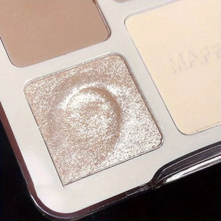 Natural Stereoscopic Face Powder Palette  Matte Bronzer  Contour Shading  Multifunctional Highlighter  Cosmetic Blush gift