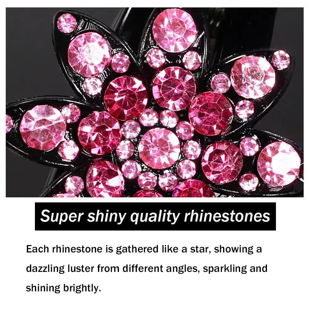 Shiny Rhinestone Hairpin Flower Leaf Duckbill Hair Claws Retro Hair Clips Accessories For Women Shinning Ponytail Headwear