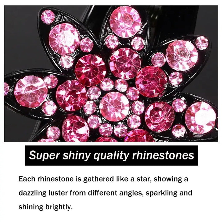 Shiny Rhinestone Hairpin Flower Leaf Duckbill Hair Claws Retro Hair Clips Accessories For Women Shinning Ponytail Headwear
