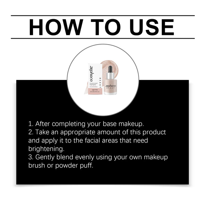 Concentrated Highlighter Liquid Enhance Skin Radiance Refined Makeup Effect Easy Application Suitable Daily Facial Makeup