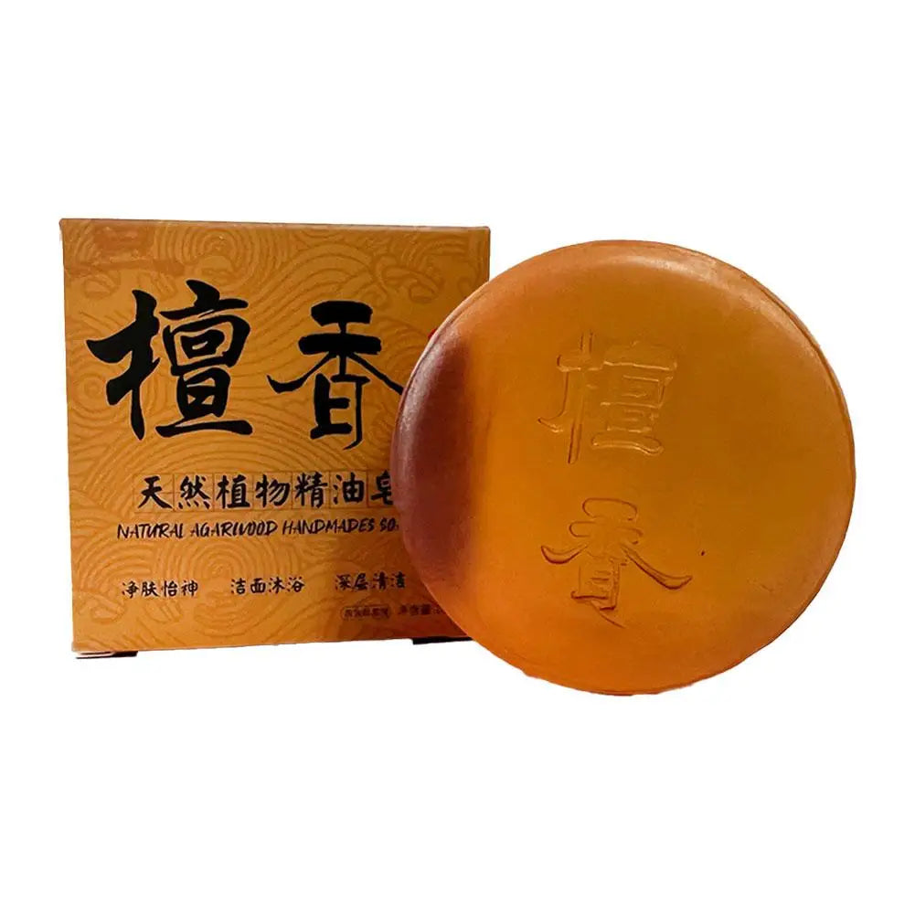 100g Agarwood Essential Oil Soap, Natural Agarwood /Sandalwood Soap Moisturizing Cleansing Bath Soap, Refreshing And Oil Control