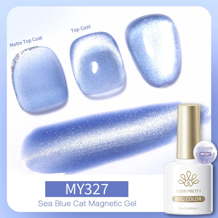 BORN PRETTY 10ml Silver Water Light Cat Magnetic Gel Nail Polish Nail Supplies Vernis Semi Permanent Gel for Fall Winter Nails