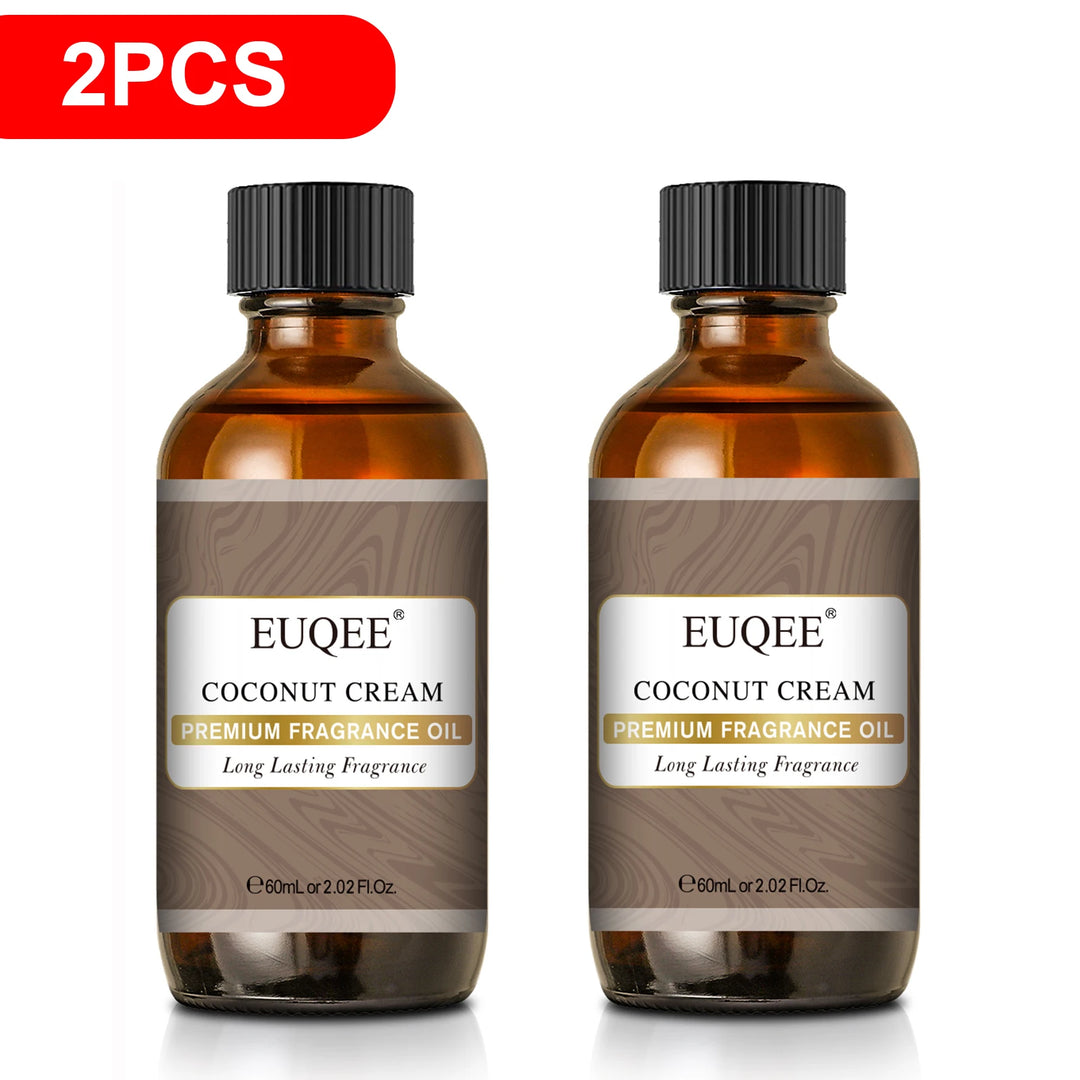EUQEE 60ml Men's Fragrance Oils with Glass Dropper Leather Dragons Blood Forest Pine Chocolate Aroma Oils For Car Diffusion