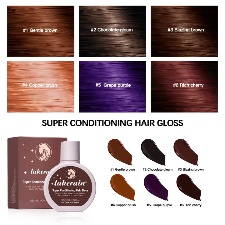 Hair Glaze Super Gloss Color Conditioning Gloss Rinse Out Semi-Permanent Hair Gloss that Enhances Color Nourish and repair Easy