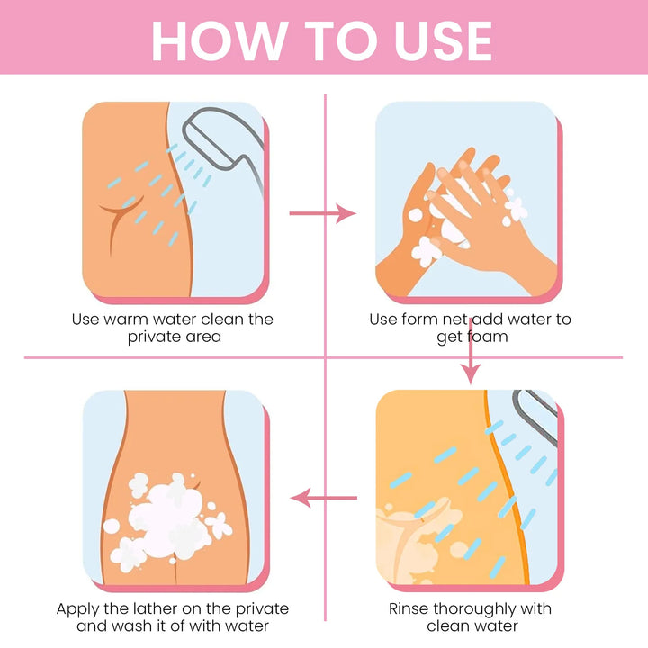 100g Yoni Soap for Cleansing Vaginal Care Ph Balance Strawberry Remove Odor Deep Female Private Parts Handmade Soap