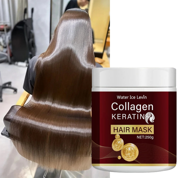 Collagen Keratin Hair Mask, Deeply Nourishes Dry and Damaged Hair, Enhances Elasticity—Rich in Moroccan Argan Oil, Deeply Moisturizes and Softens