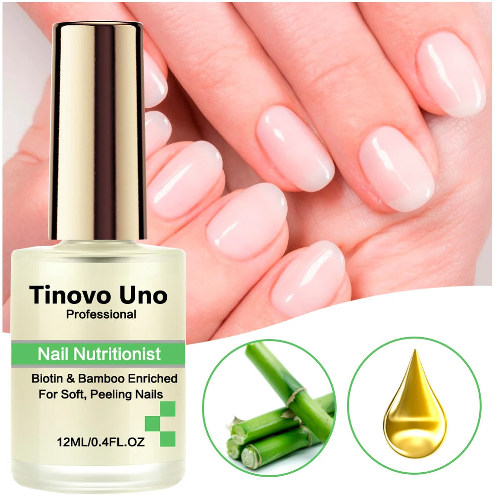 Tinovo Uno Keratin Coconut Nail Strengthening Oil Nail Art Treatment Care Nail Growth Cuticle Oil 12ML Vitamin C Enriched Polish