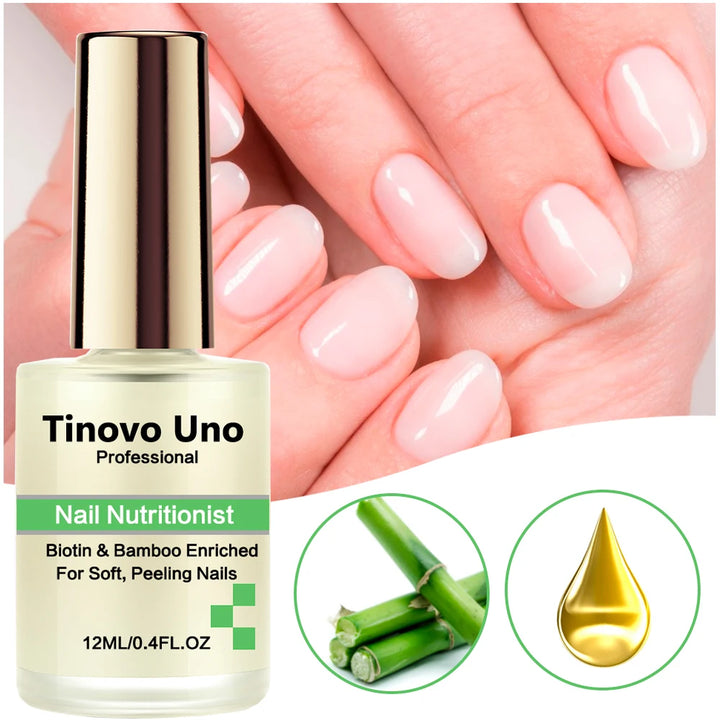 Tinovo Uno Keratin Coconut Nail Strengthening Oil Nail Art Treatment Care Nail Growth Cuticle Oil 12ML Vitamin C Enriched Polish