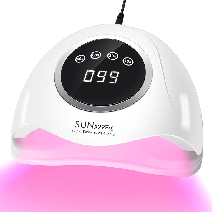 380W UV LED Nail Dryer Machine For Nails 90LEDs Gel Polish Curing Manicure Lamp With Handle Red Lights Nail Lamp For Salon