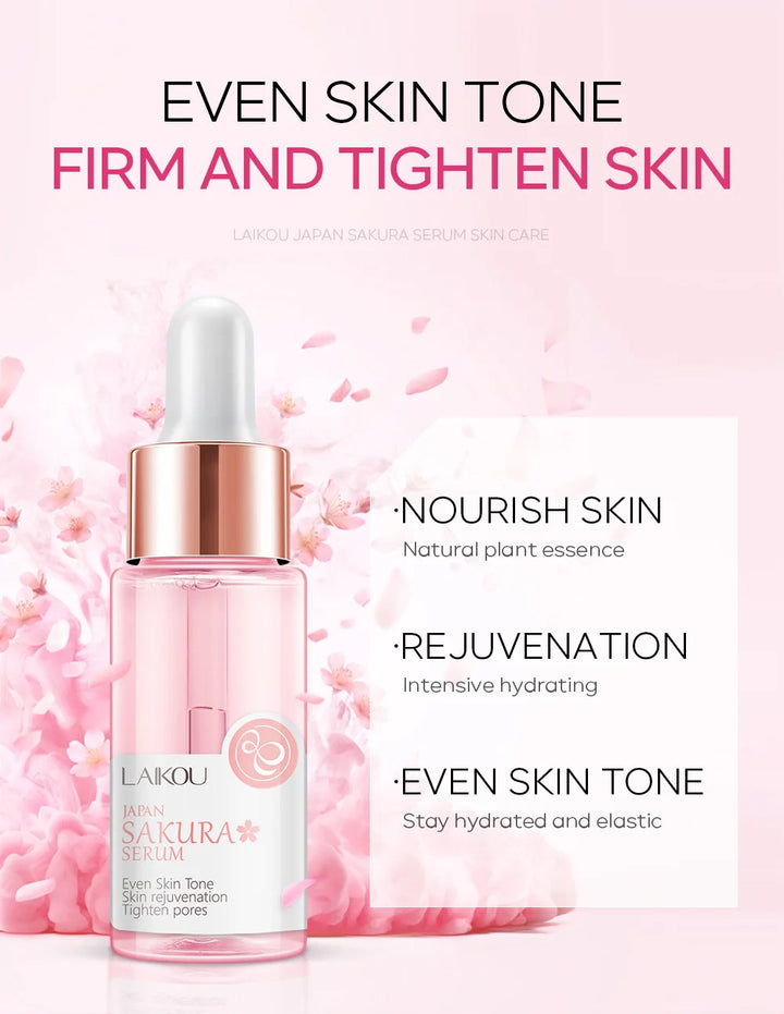 LAIKOU Sakura  Face Essence  Anti Wrinkle  Serum Shrink Pores Anti-Aging Moisturizing Dry Skin Care 17ml or 30ml