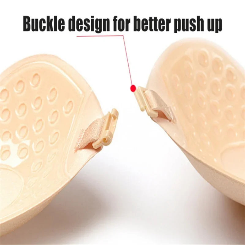Large Size Reusable Nipple Cover Sticker Patch A-D Cup Push Up Bra Adhesive Pasty Strapless Bras Wedding Lingerie Silicone Pads