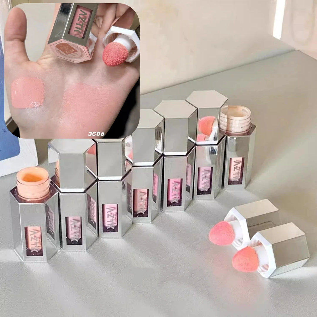 AZTK Jelly Color Liquid Blusher Rendering Moisturizing Color Expands and Contracts Long Lasting Liquid Cheek Face Makeup
