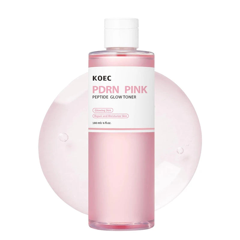 Pink Peptide Glow Toner Moisturizing Rose Facial Essence Water Glowing Skin Repalr Molsturize Skin 180ml/6 Floz Korean Skin Care
