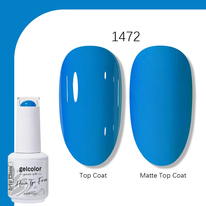 Arte Clavo Solid Color Gel Nail Polish 15ml Soak Off UV LED Gel Semi-Permanent Glitter Polish For Manicure Nail Art Salon Gel