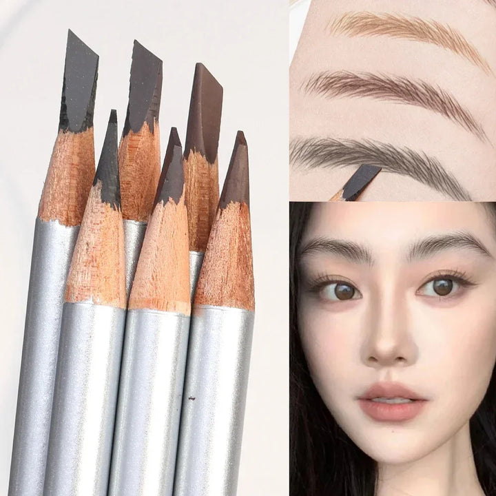 Microblading Eyebrow Pen Makeup Waterproof Lasting Matte Black Brown Non-Smudged Eye Brow Pencil Tint Korean Make Up Cosmetics