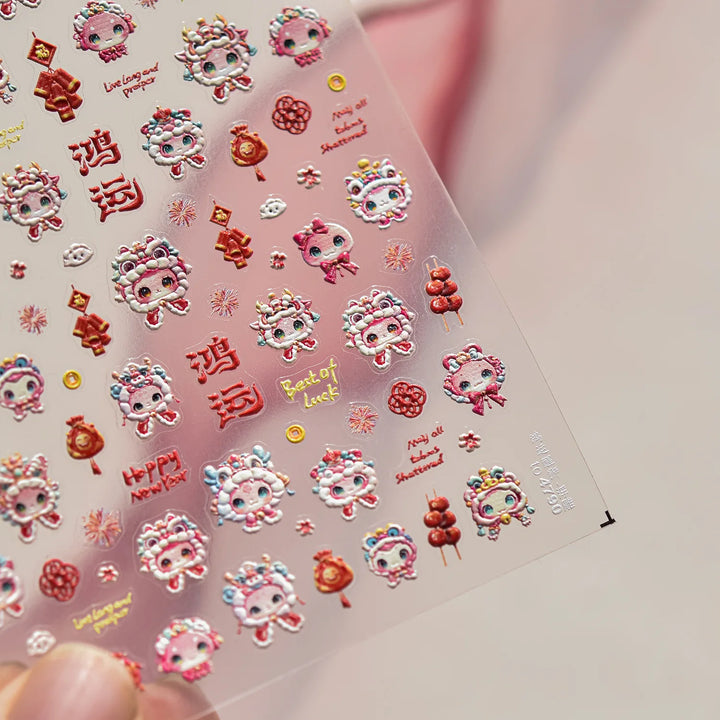 1 piece 5D color crystal star nail stickers high quality love shiny silver hollow smear rainbow flower jelly design nail sticker