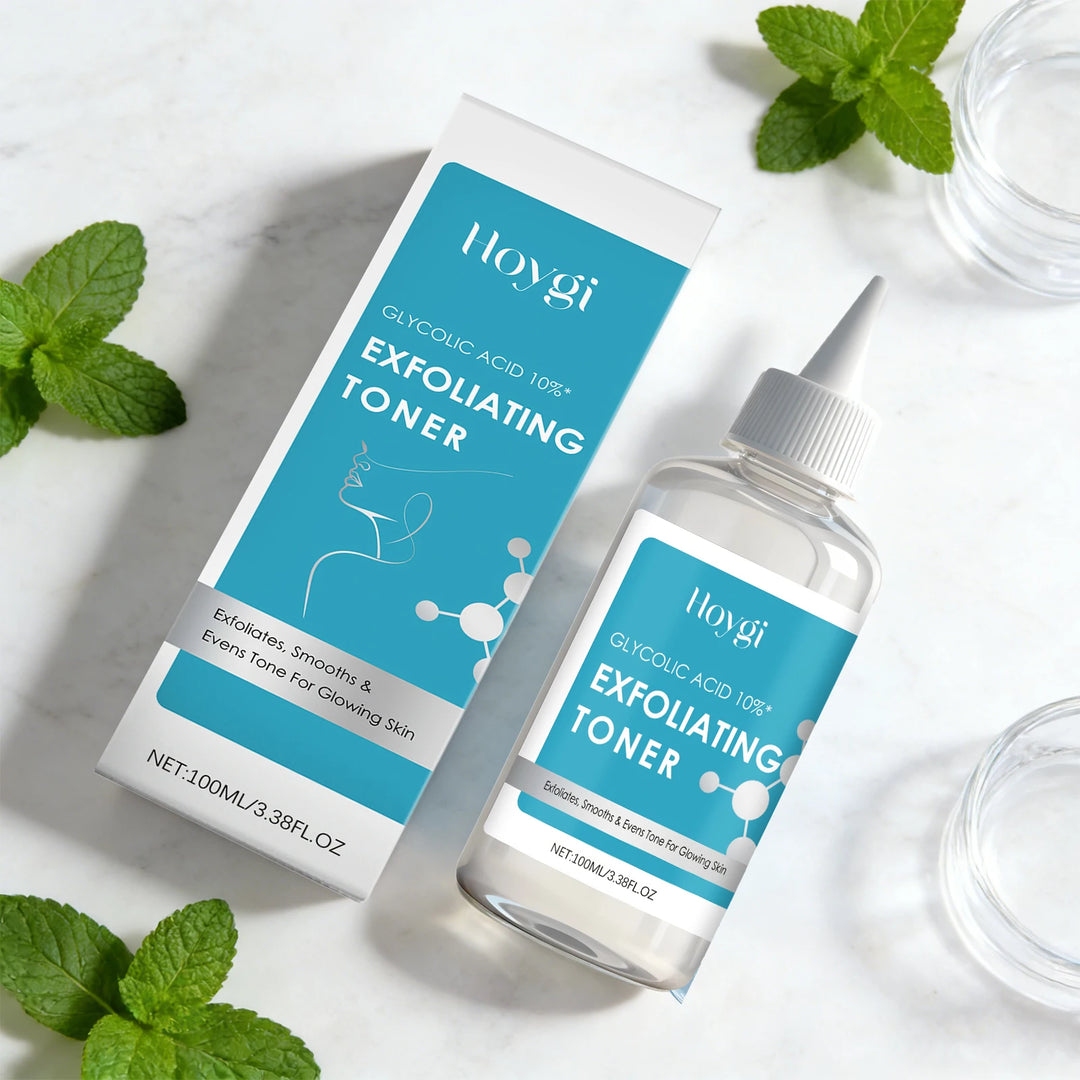 Glycolic Acid 10% Toner Clarifying Dead Skin Removal Even Skin Tone Exfoliation Anti Acne Nourishing Moisturizing Face Serum