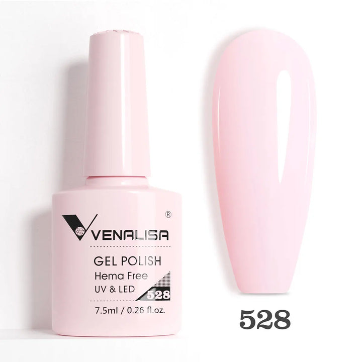 Venalisa HEMA TPO FREE Nail Gel Polish Glitter Gorgeous Full Coverage Soak Off UV LED French Nail Jelly Pink Nude Collection