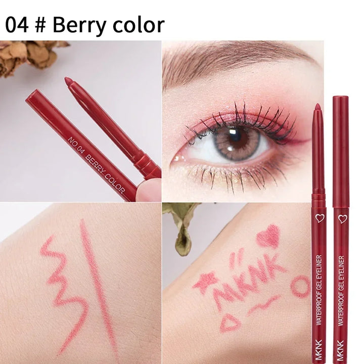 Waterproof Eyeliner Pen White Black Brown Long Lasting Quick-drying Pencil Not Blooming Liquid Eyeliner Gel Eyes Makeup Cosmetic