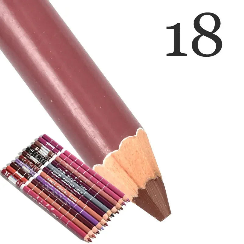 28-Colors Waterproof Lip Liner Matte Nuede Red Long Lasting Makeup Pens Non-stick Cup Lipstick Women Party Makeup Lip Cosmetics