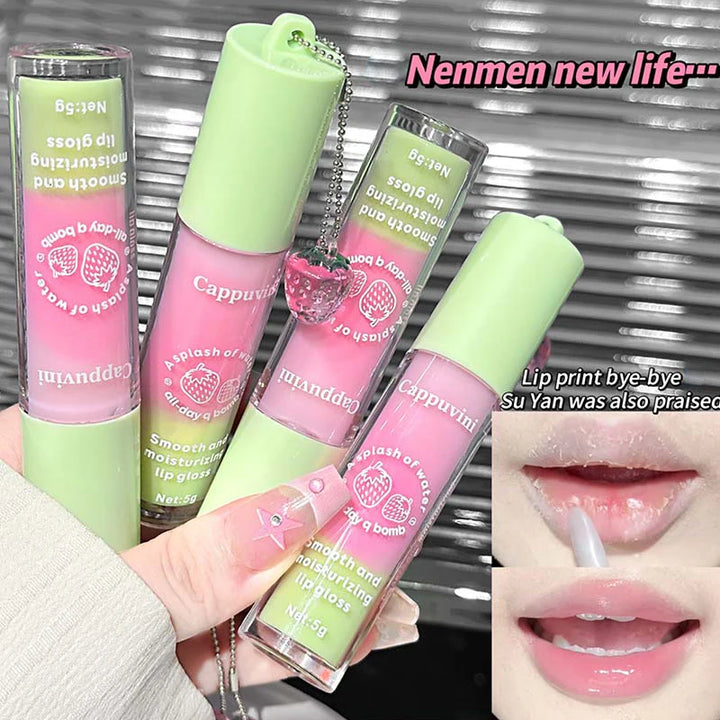 Cappuvini Lip Balm Water Light Moisturizing Hydrating Anti-Wrinkle Lip Care Korean Style Plump Lips Low Price Mirror Type Unisex Winter Essential