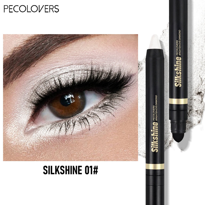 Double-head Eyeshadow Stick,Waterproof,Smudge-Proof Eyeliner, Multi-Color Shimmer Palette,Easy Application for Eyes Contouring