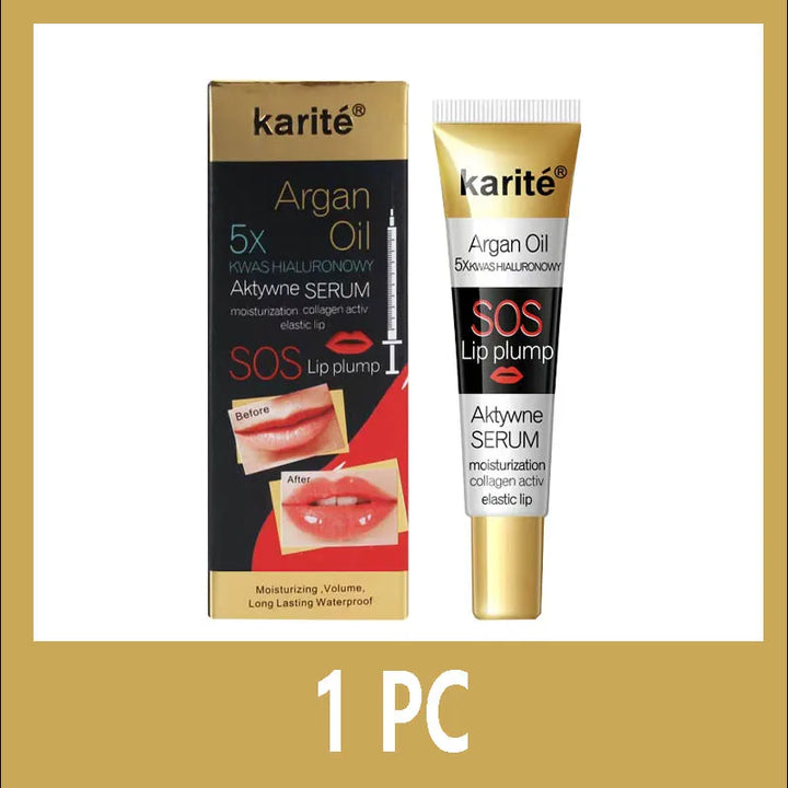 Moroccan Argan Oil Lip Plumping Essence - Moisturizing and Nourishing Lip Balm, Suitable for All Skin Types, Natural Makeup