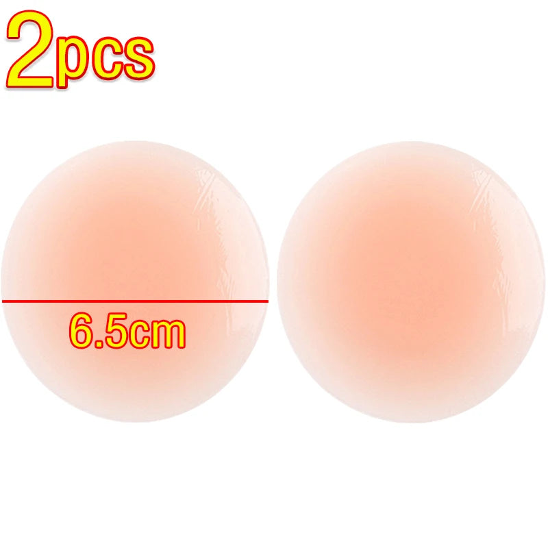 2-4pcs Invisible Self Adhesive Chest paste Reusable Sticker Breast Petal Strapless Lift Up Bra Pad Silicone Petal Nipple Cover
