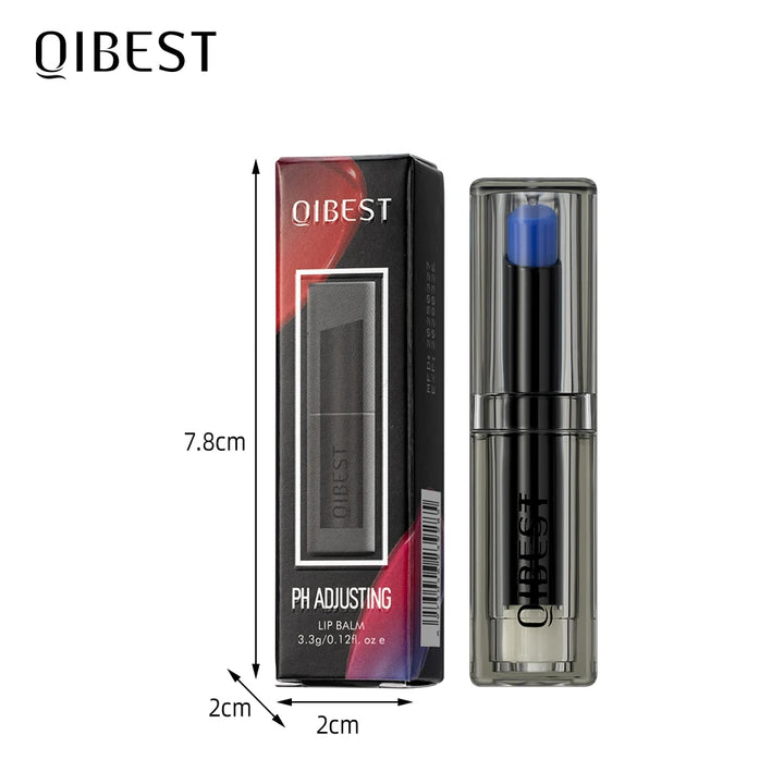 QIBEST Blue Black Lipstick Temperature Color Changing Lip Balm Moisturizing Lasting Ph Change Color Lip Stain Tint Cosmetics