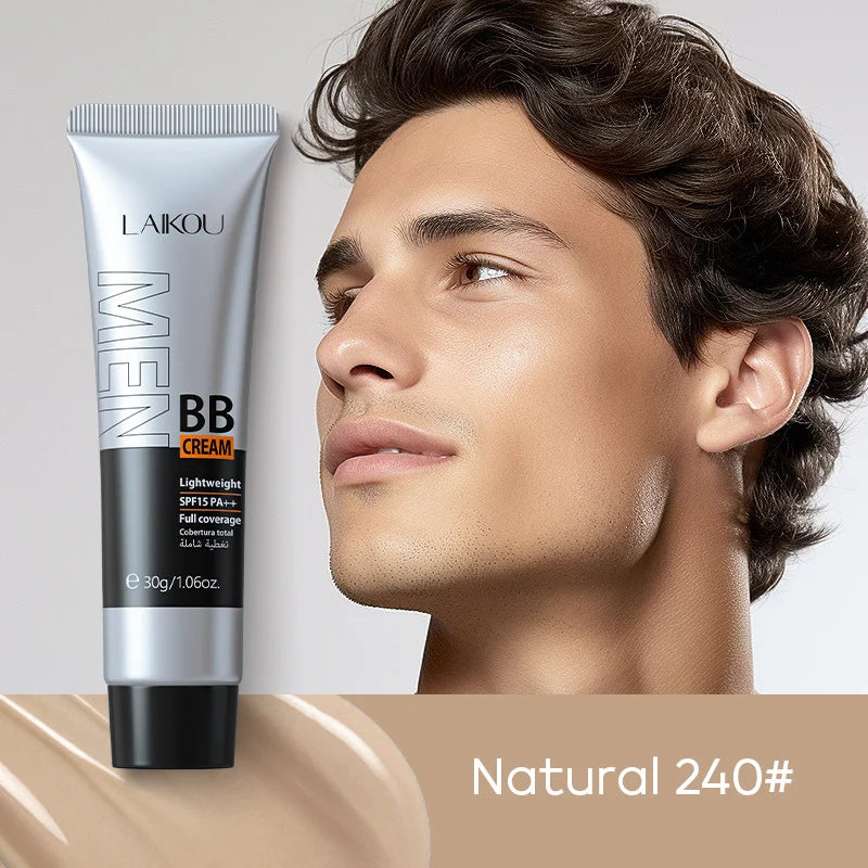 Men's BB Cream-Full Coverage Long-Lasting Waterproof Men's Concealer Natural Color Suitable for Gifts for Men's Christmas Gifts