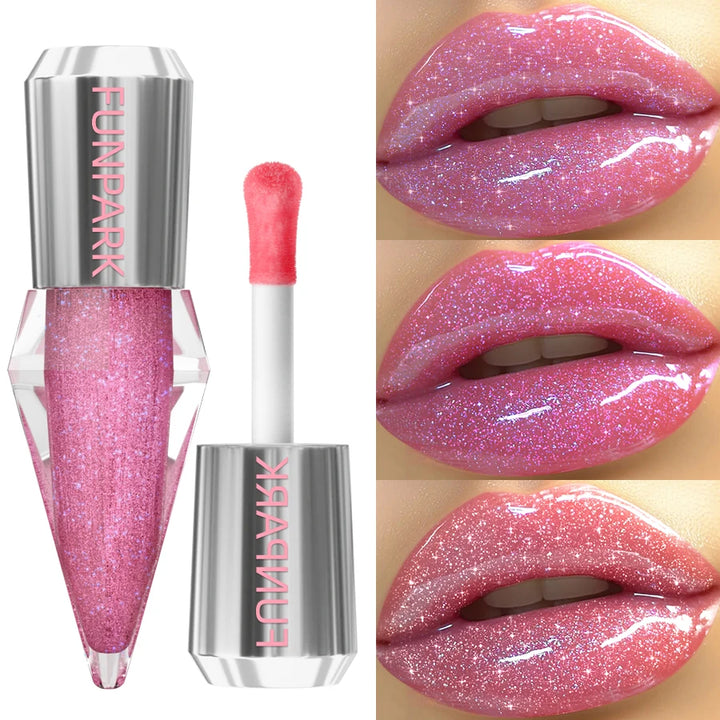 8 Colors Moisturizing Lip Gloss Shimmer Glitter Long Lasting Lip Oil Gloss Care the Lips Korean Makeup Gifts Pink Plumping Lips