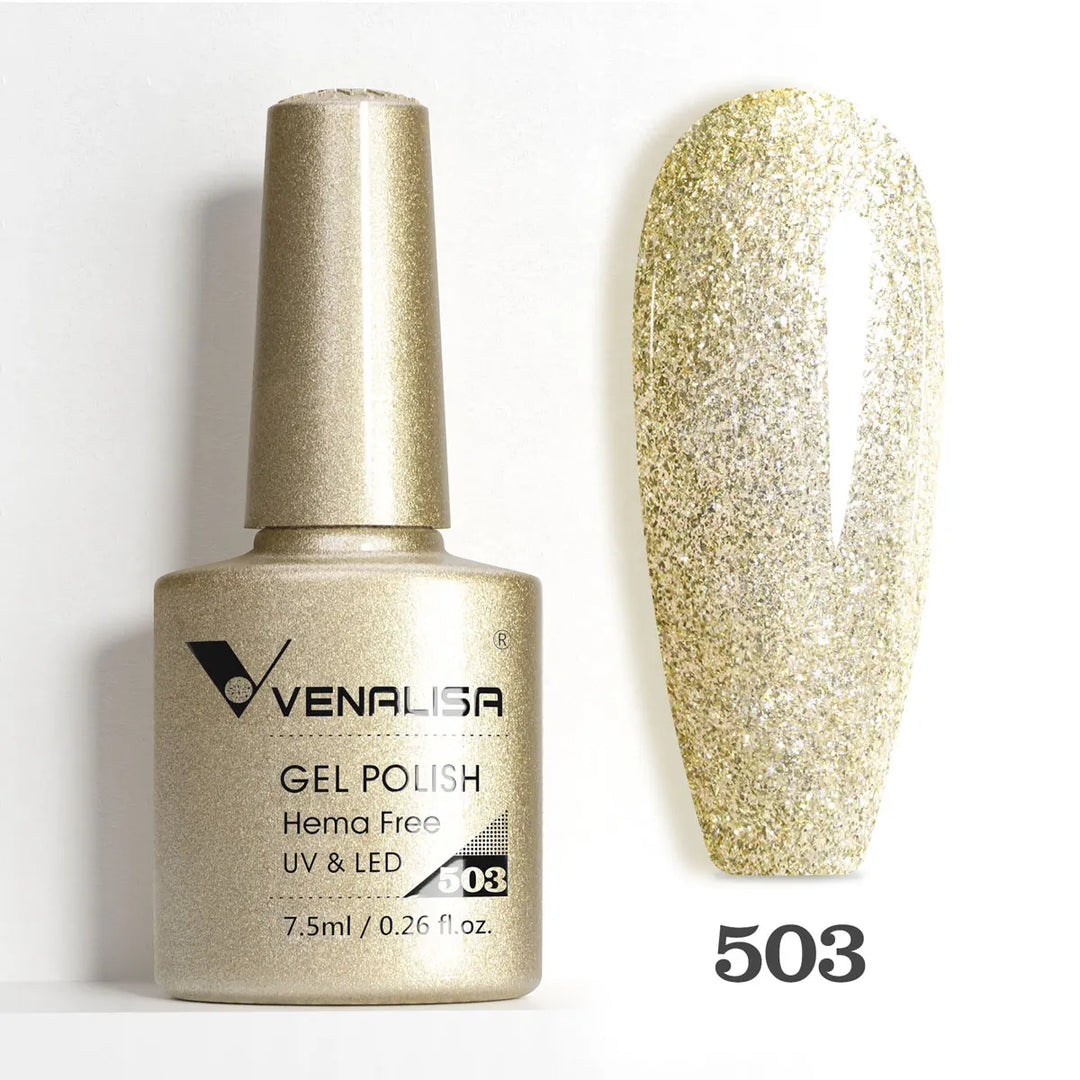 Venalisa HEMA TPO FREE Nail Gel Polish Glitter Gorgeous Full Coverage Soak Off UV LED French Nail Jelly Pink Nude Collection