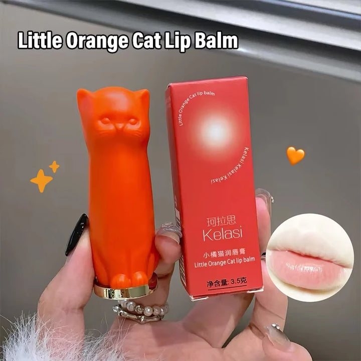 Cat Moisturizing Lip Balm White Blue Tint Crystal Jelly Colored Anti-chapped Lip Care Smoothens Lips Lines Base Clear Lipstick