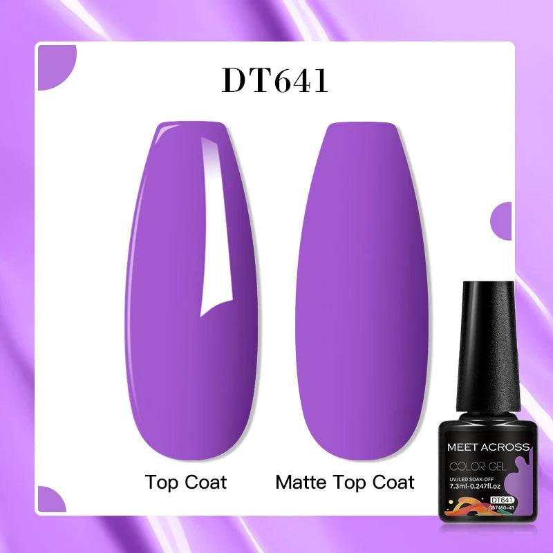 MEET ACROSS 7ml Porcelain White Cat Eye Gel Polish Holographic Glitter Magnetic Galactic Effect Gel Nail Polish Soak Off UV Gel