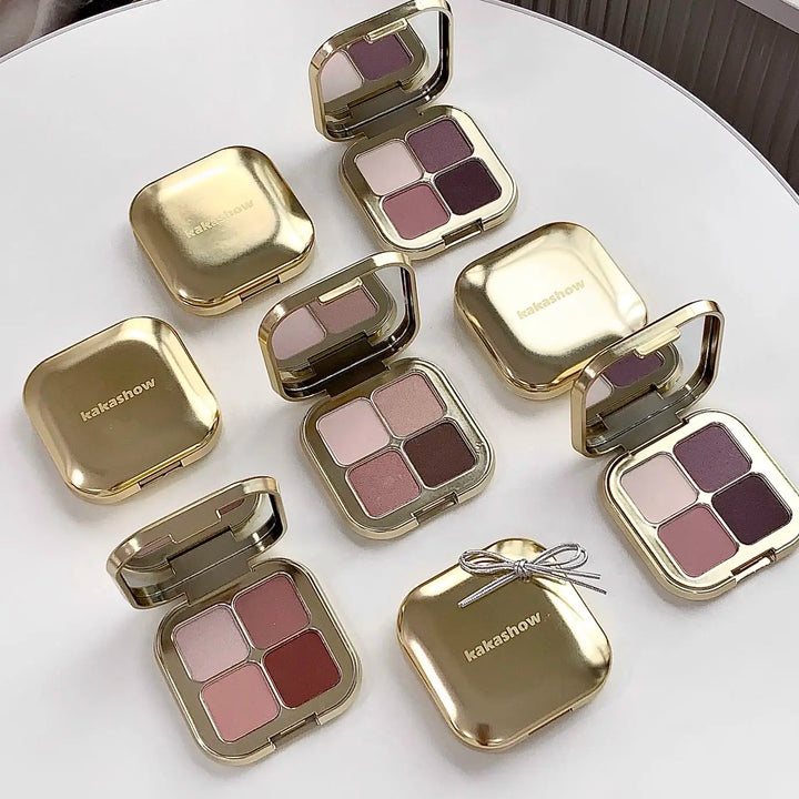 Eye Shadow Quad Sunset Magic Eye Shadow Plate (Pearl Matt Bright Ground Color, Daily Makeup Eye Shadow)
