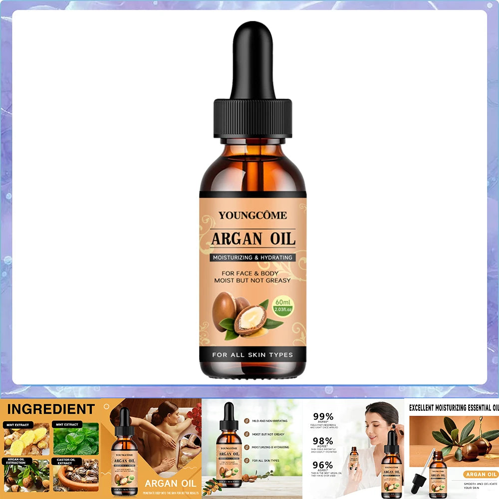 Moroccan Argan Oil Hair Serum Lightweight Hair Oil Mist For Split Ends, Frizzy Hair And Flyaways, Hair Oil Repair- Gloss Shine