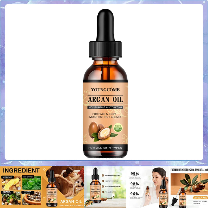 Moroccan Argan Oil Hair Serum Lightweight Hair Oil Mist For Split Ends, Frizzy Hair And Flyaways, Hair Oil Repair- Gloss Shine