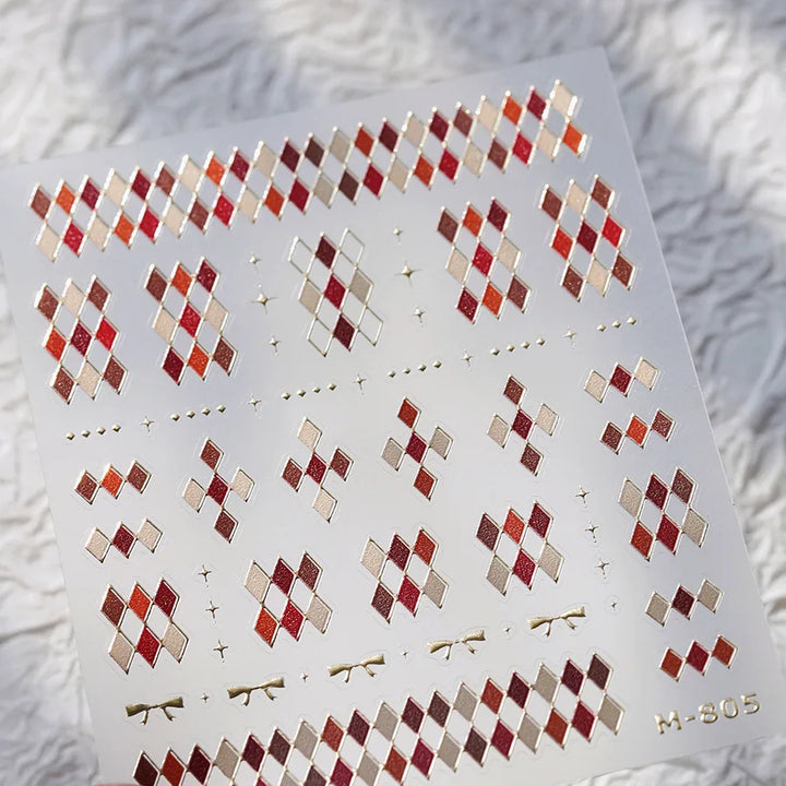1pcs White 5D Pearl Lace Wave Lines Nail Art Stickers Elegant Exquisite Nail Decoration Decals DIY Self Adhesive Transfer Slider