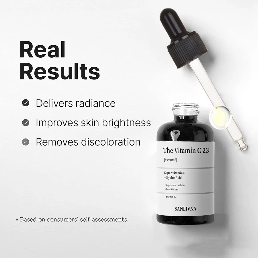 23% Vitamin C Face Serum for Dark Spot Removal and Skin Brightening, Anti-Aging Face Serum, Whitening Formula, Glass Skin Care