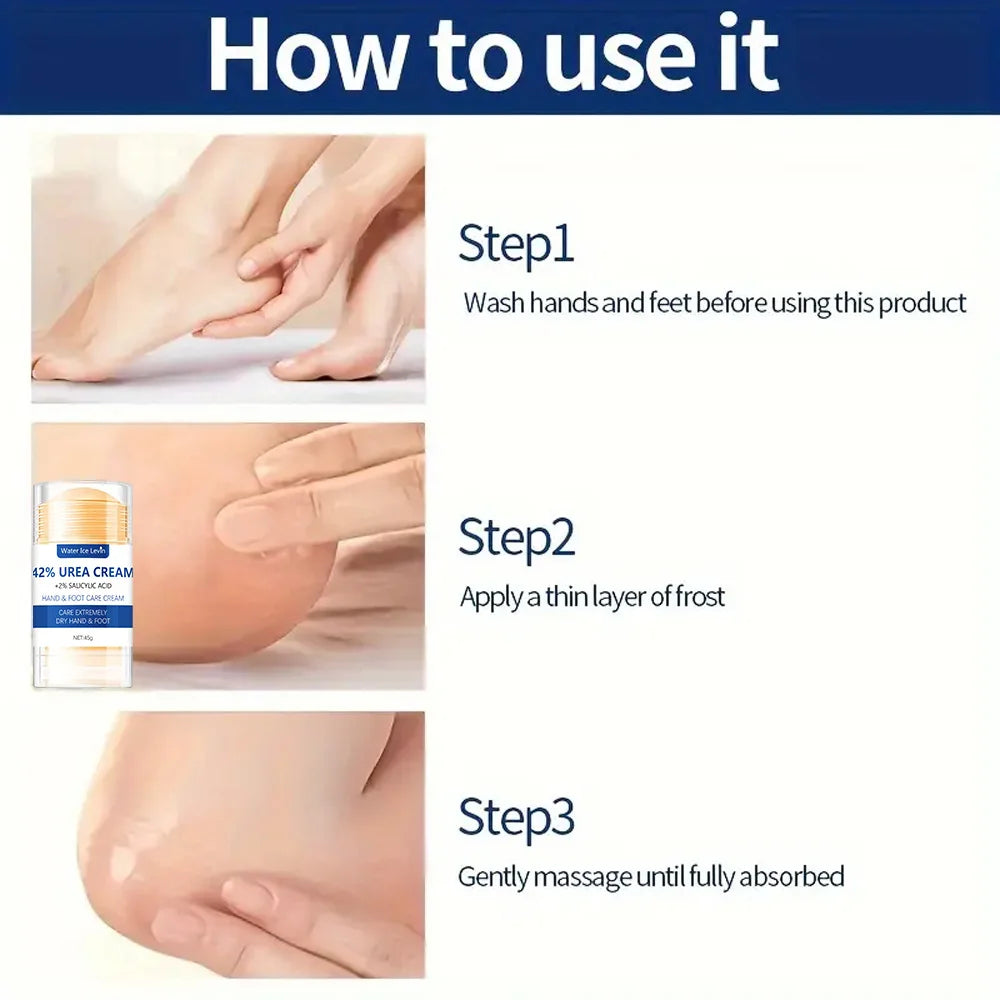 45 g Ultra-Moisturizing 42% Urea Foot Cream Aloe Vera for Softening Dry Chapped Feet - Gentle Exfoliating Daily Foot Lotion