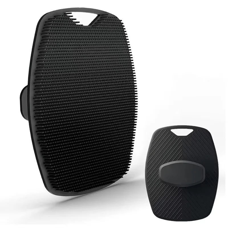 4-piece bath brush set Soft silicone bath brush with non-slip handle, easy to clean and rinse, perfect for use in the bath