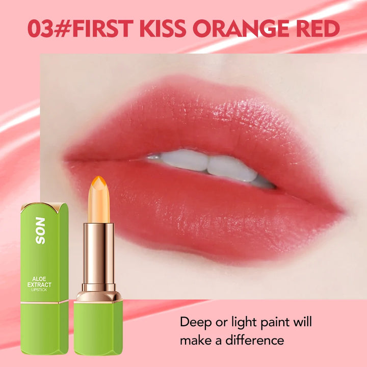 Aloe Vera Color Changing Lipstick – Moisturizing PH Reactive Lip Balm, Transfer-Resistant Long-Lasting Lip Color, Natural Flush