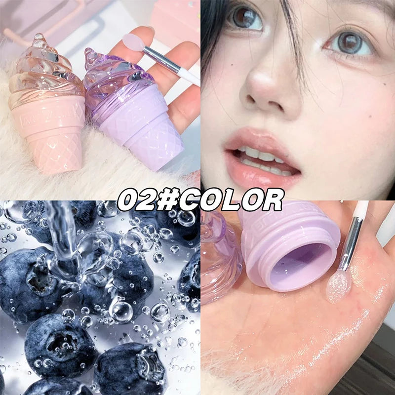CACE icy lip balm moisturizing hydrating lip lines jelly lip glass lip gloss