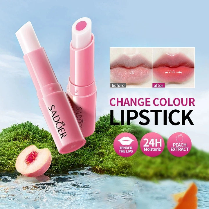 SADOER Warm Color Changing Moisturizing Lipstick Anti Wrinkle Mositurzing Nourishing Lip Balm Plumper Beauty Skin Care