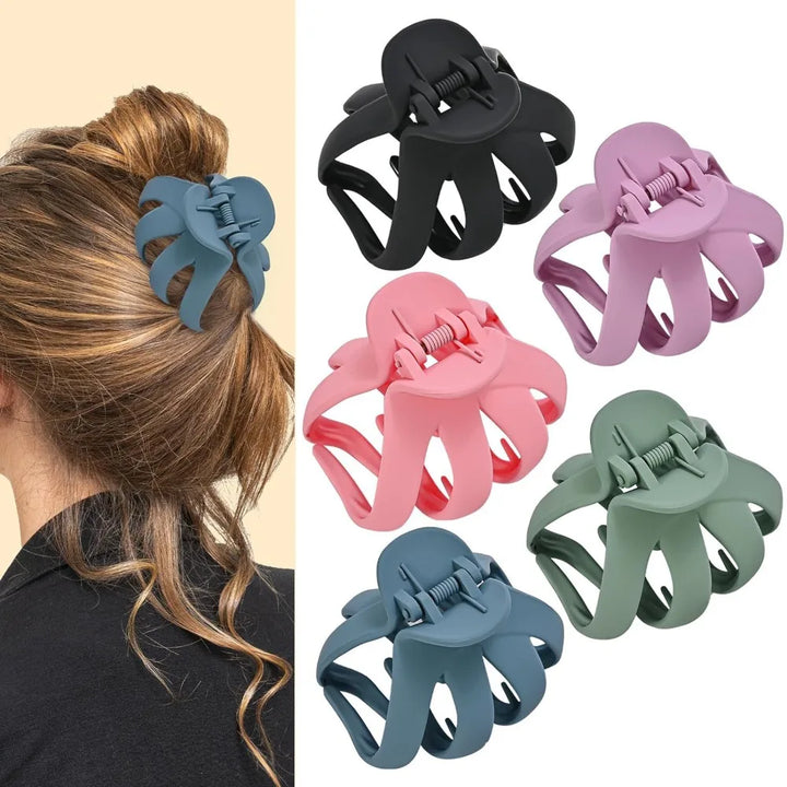 Matte Octopus Hair Claw Large Size Shark Clip Headwear Women Claws Clips Daily Hair Styling Hair Accessories for Girl New Styles