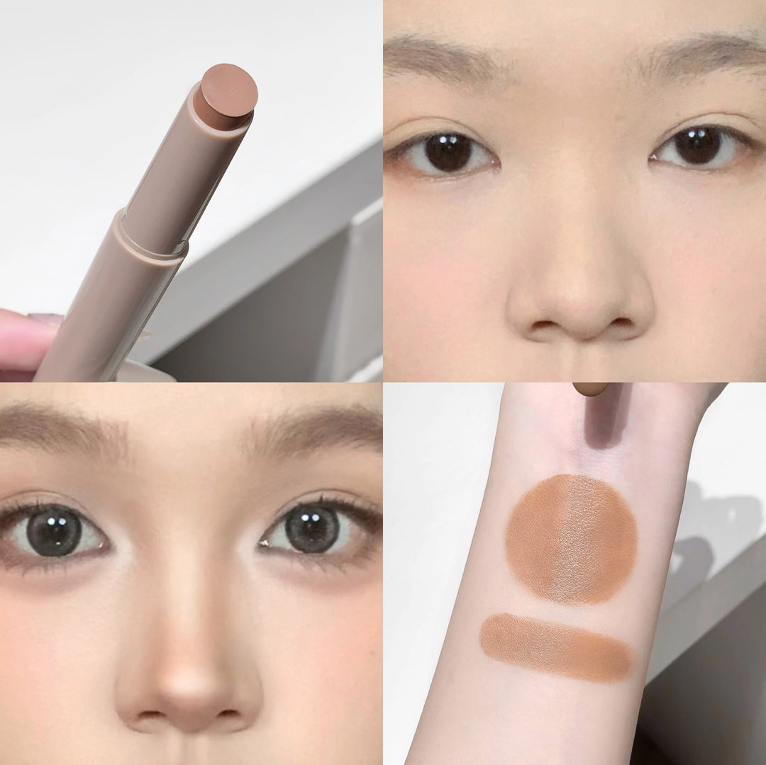 SHAQINUO Matte Nose Shadow Contour Pen Smooth Cream Texture Natural Long-lasting Not Easy to Smudge 3D Facial Contour Stick