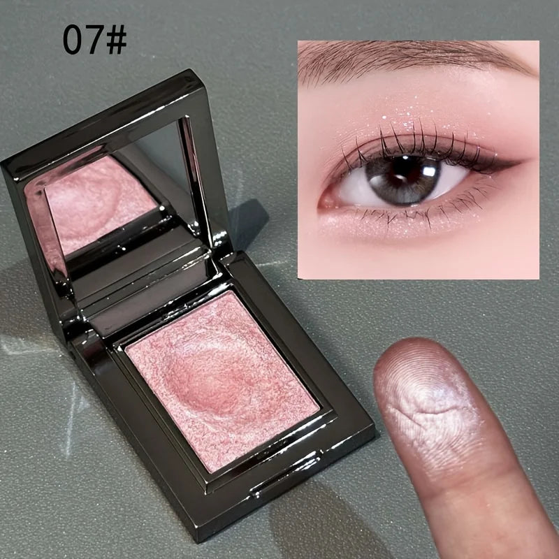 Single Color Glitter Eyeshadow Waterproof Sweatproof Long Lasting Highlight for Party Cosplay