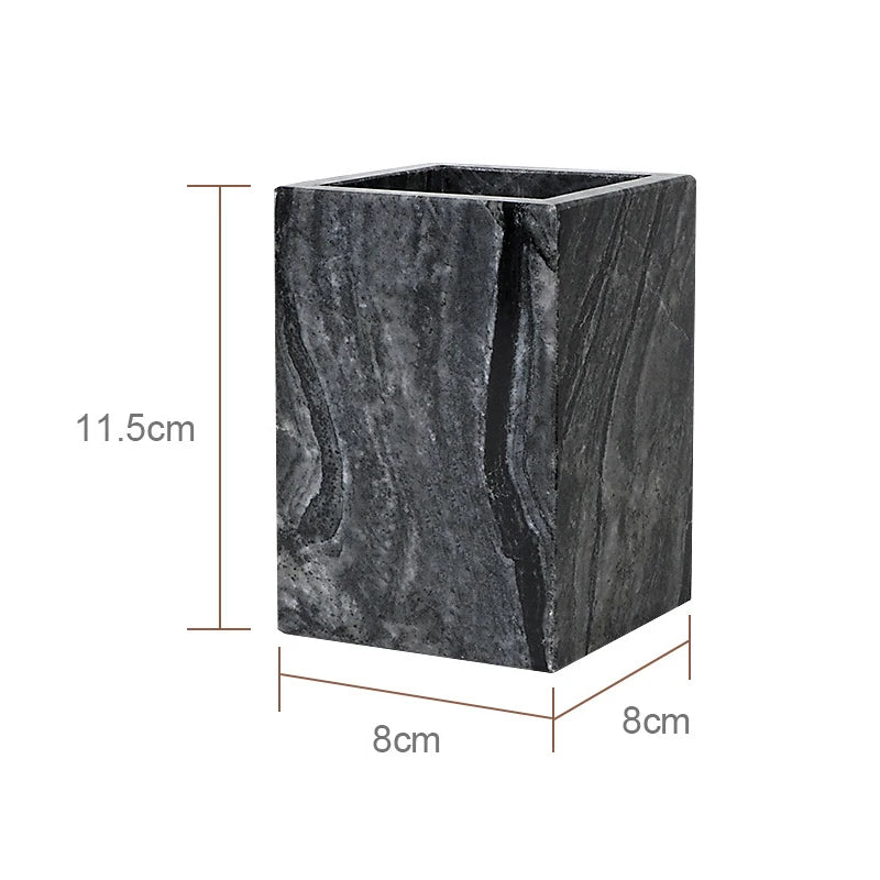 Tree Black Natural Marble Set for Bathroom Luxury Toothbrush Holder Soap Dispenser Soap Dish Tray Bathroom Accessories Sets