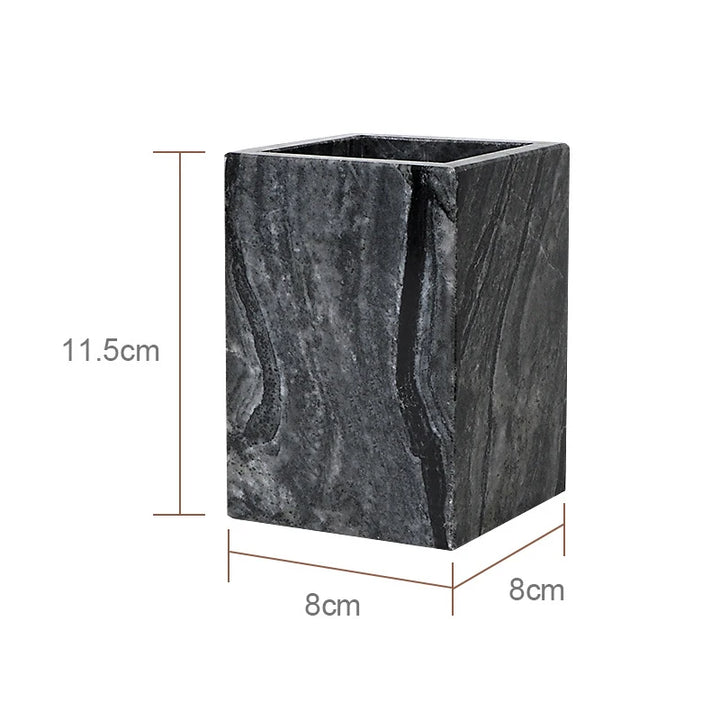 Tree Black Natural Marble Set for Bathroom Luxury Toothbrush Holder Soap Dispenser Soap Dish Tray Bathroom Accessories Sets