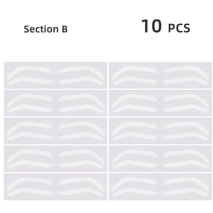 10Pcs Disposable Eyebrow Stencil Sticker Grooming Brow Shaper Template Eyebrow Tattoo Tint Airbrush Auxiliary Make Up Tool
